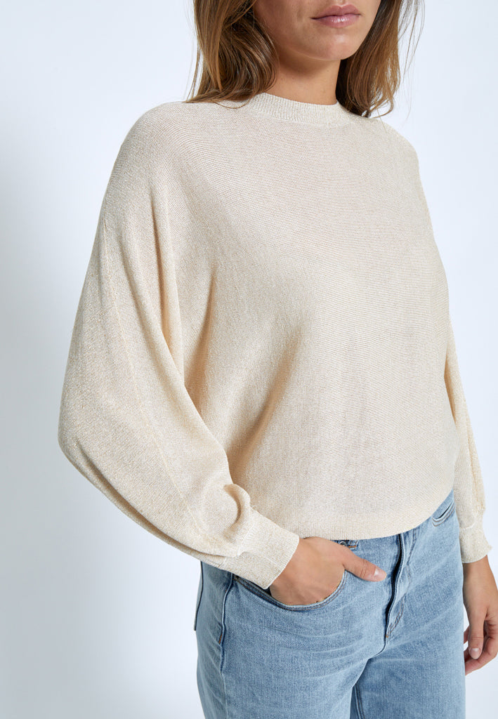 Minus MSCamelina Knit T-shirt Pullover 348MET Medal gold Metallic
