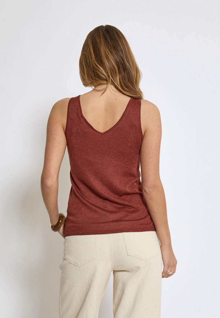 Minus MSCarli Knit Top Top 4800MET Smoked Paprika Met.
