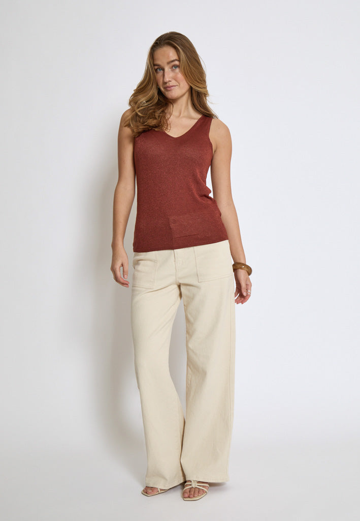 Minus MSCarli Knit Top Top 4800MET Smoked Paprika Met.