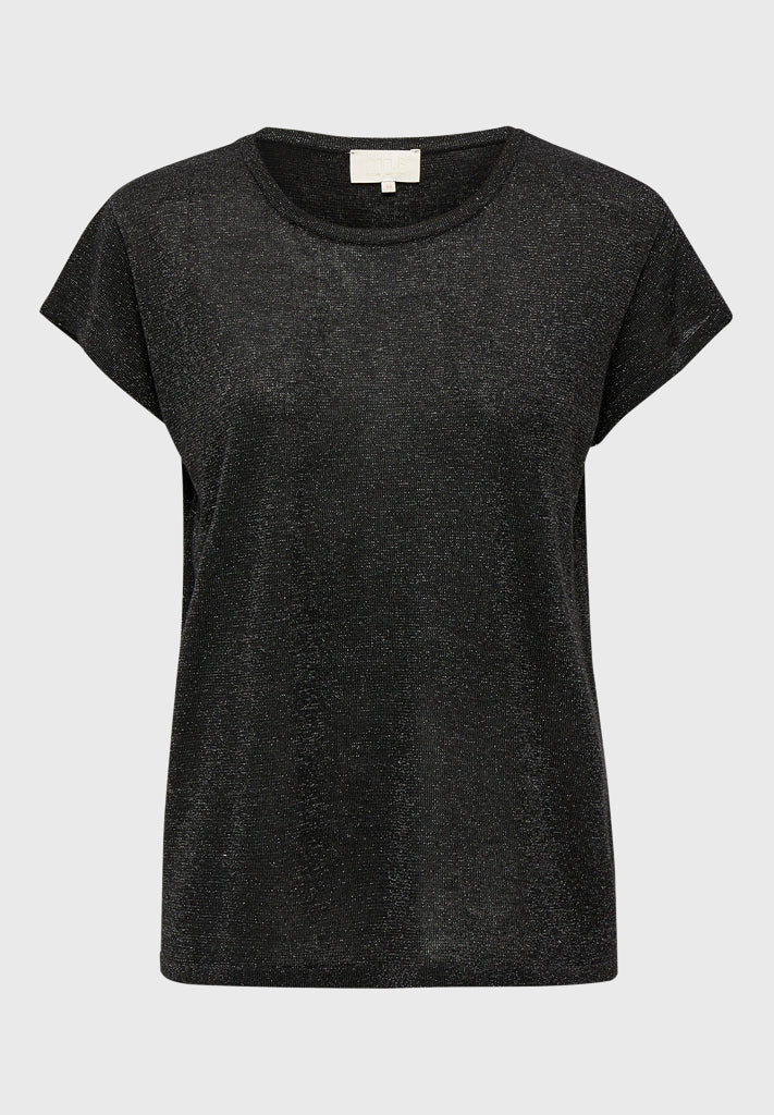 Minus MSCarlina Knit T-Shirt T-Shirt 356 Black Metallic
