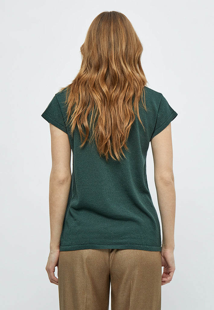 Minus MSCarlina Knit T-Shirt T-Shirt 4112MET Jungle Green Met.