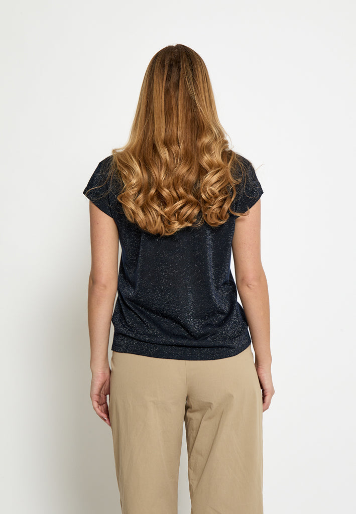 Minus MSCarlina Knit T-Shirt T-Shirt 5270MET Black iris Metal.