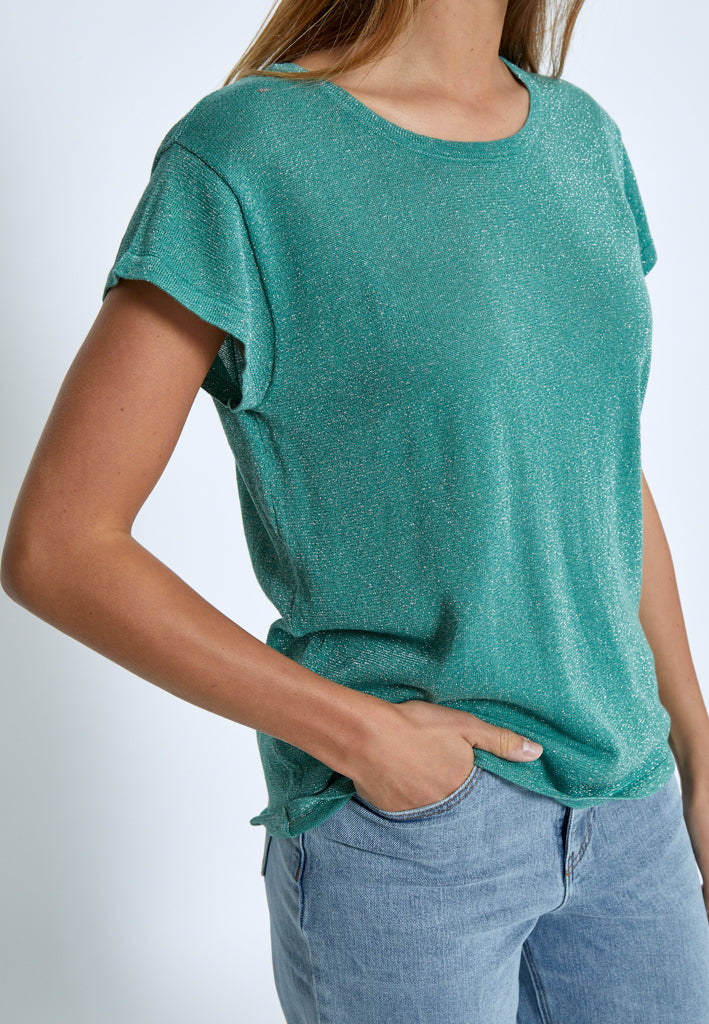 Minus MSCarlina Knit T-Shirt T-Shirt 5811MET Frosty Spruce Met.