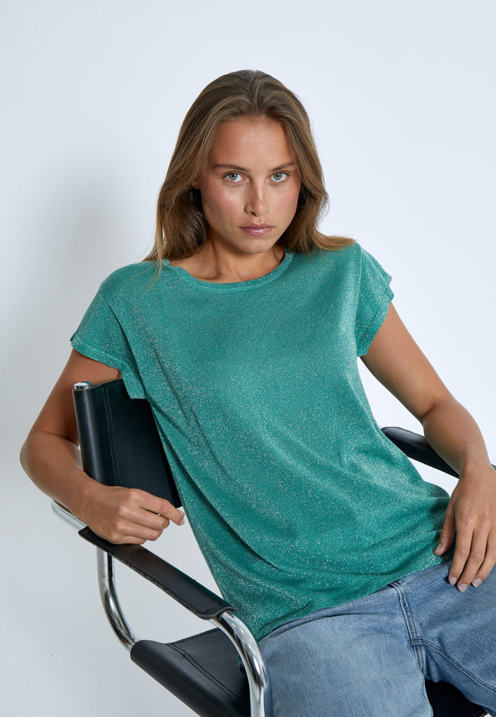 Minus MSCarlina Knit T-Shirt T-Shirt 5811MET Frosty Spruce Met.