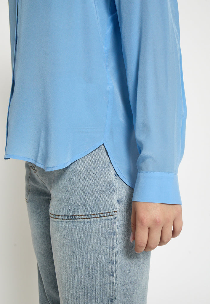 Minus MSCaty Silk Shirt Shirt 2284 Skyway Blue