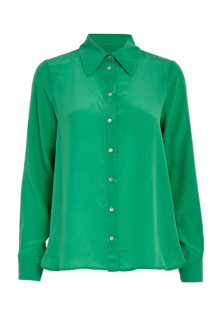 Minus MSCaty Silk Shirt Shirt 3032 Greenbriar