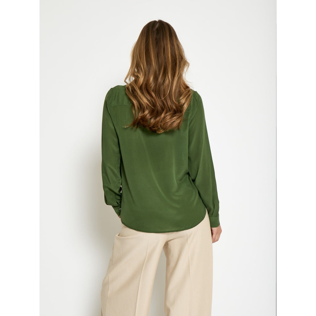 Minus MSCaty Silk Shirt Shirt 3835 Rifle Green