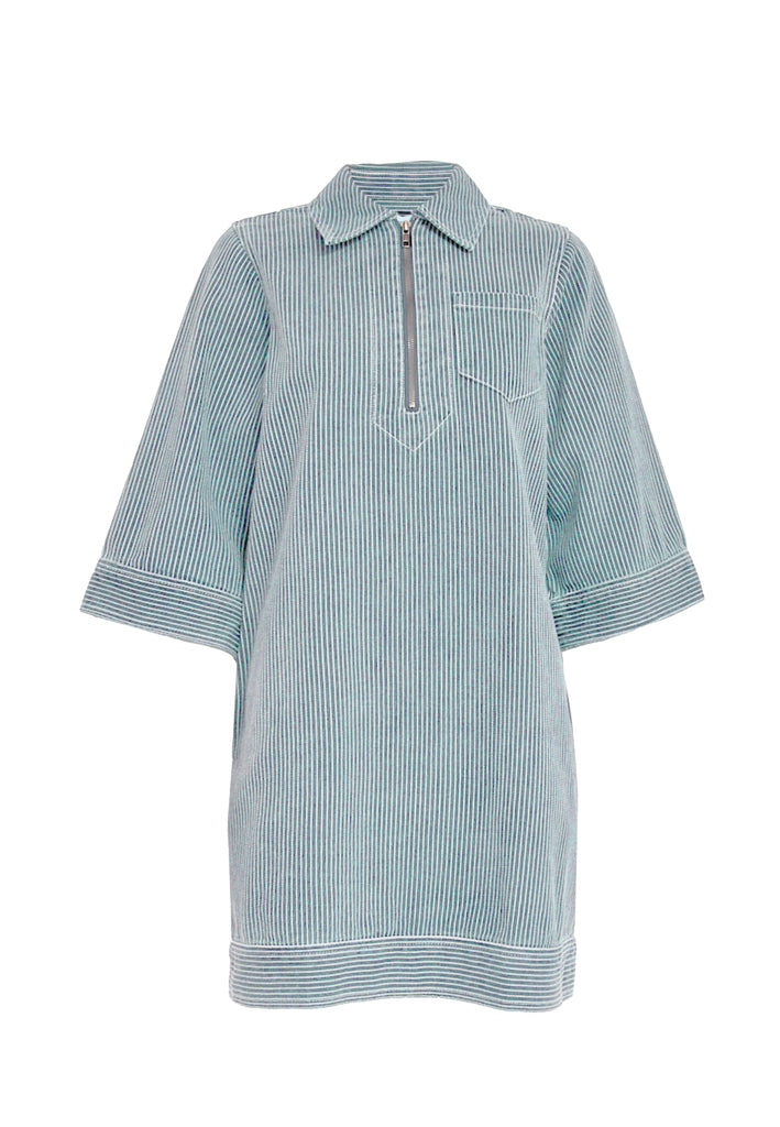 Minus MSChanni Short Dress Dress 001S Light denim Strip.