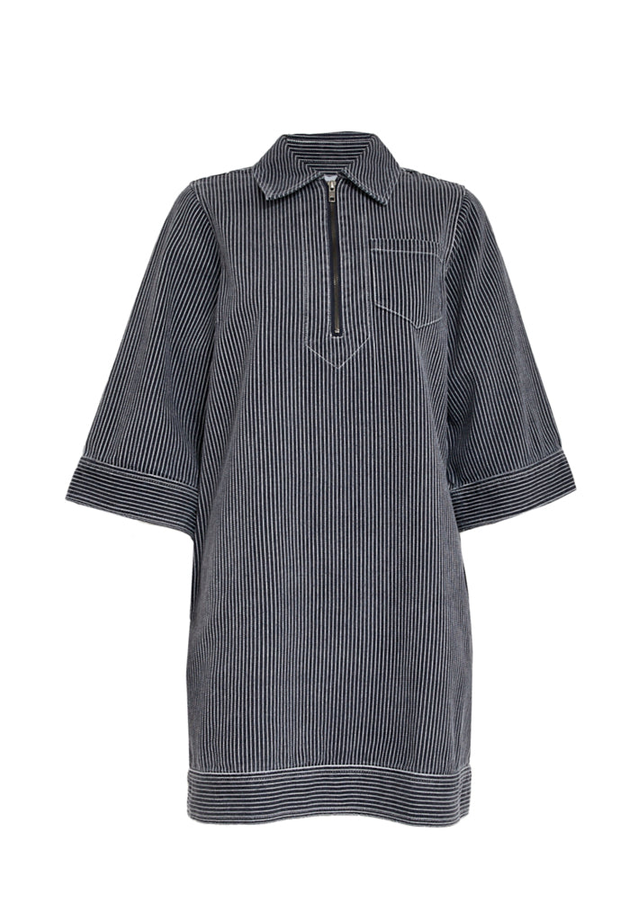 Minus MSChanni Short Dress Dress 537S Dark Denim Stripe