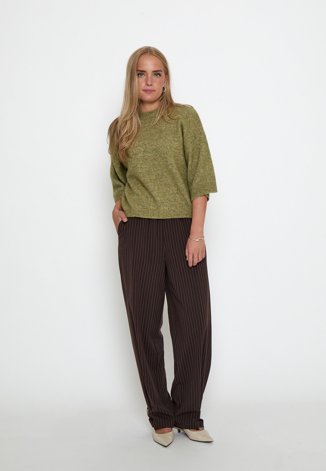 Minus MSCheryl Knit Pullover Pullover 449 Fir Green Melange
