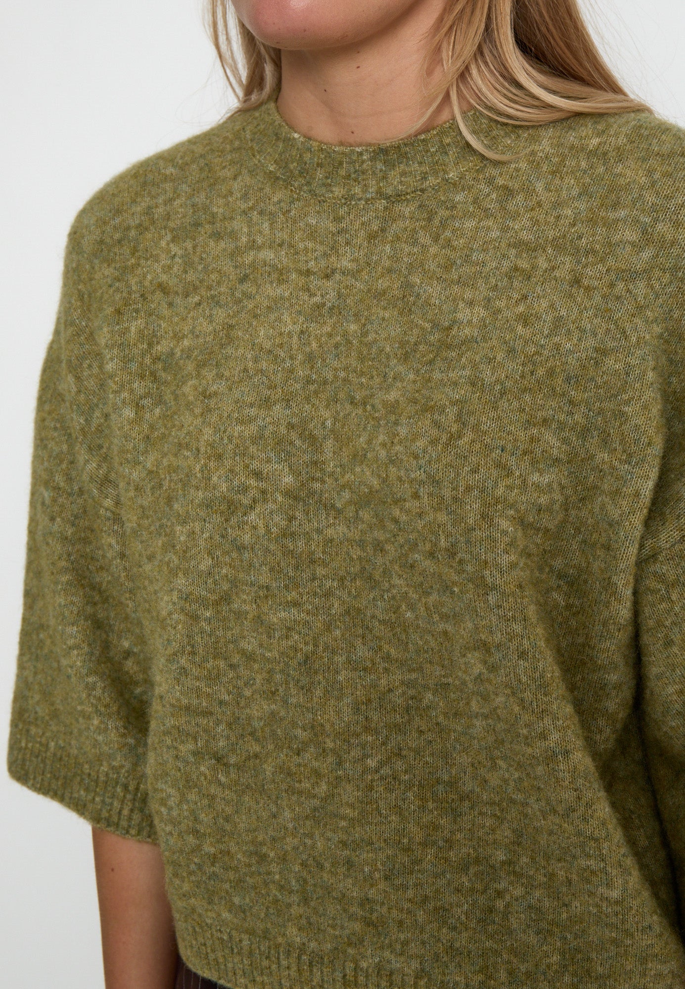 Minus MSCheryl Knit Pullover Pullover 449 Fir Green Melange