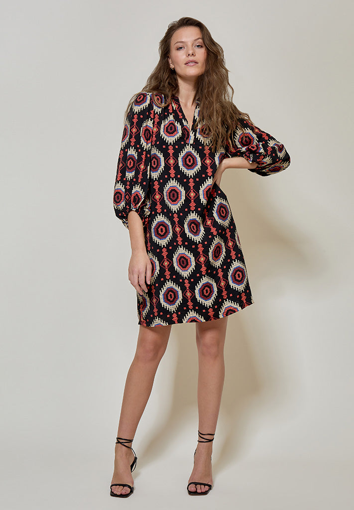 Minus MSCora Dress Dress 5061P Madder Brown Print