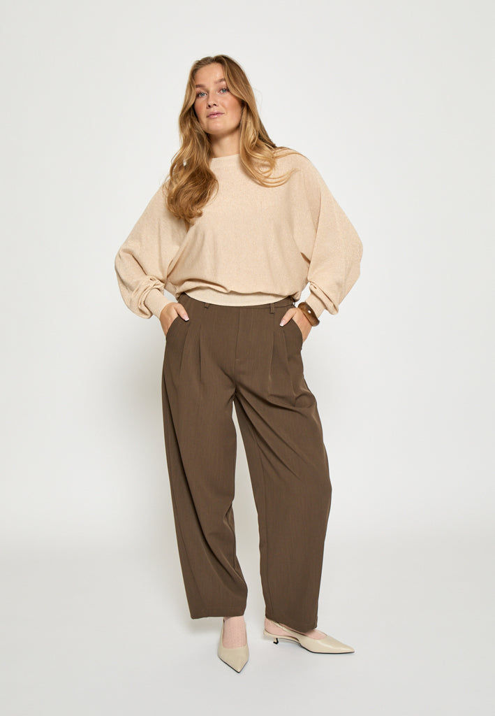 Minus MSDana Metallic Bat Sleeve Pullover Pullover 348MET Medal gold Metallic