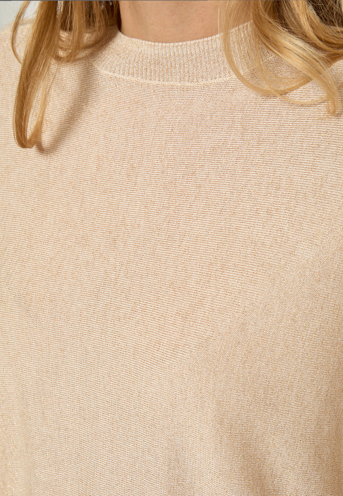 Minus MSDana Metallic Bat Sleeve Pullover Pullover 348MET Medal gold Metallic