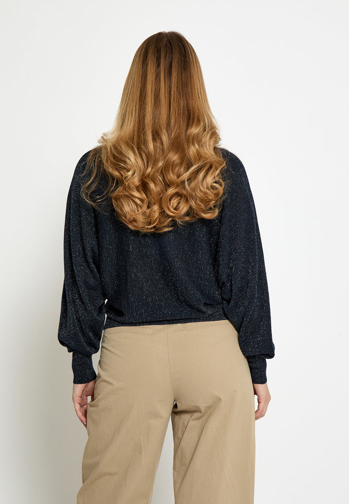 Minus MSDana Metallic Bat Sleeve Pullover Pullover 5270MET Black iris Metal.