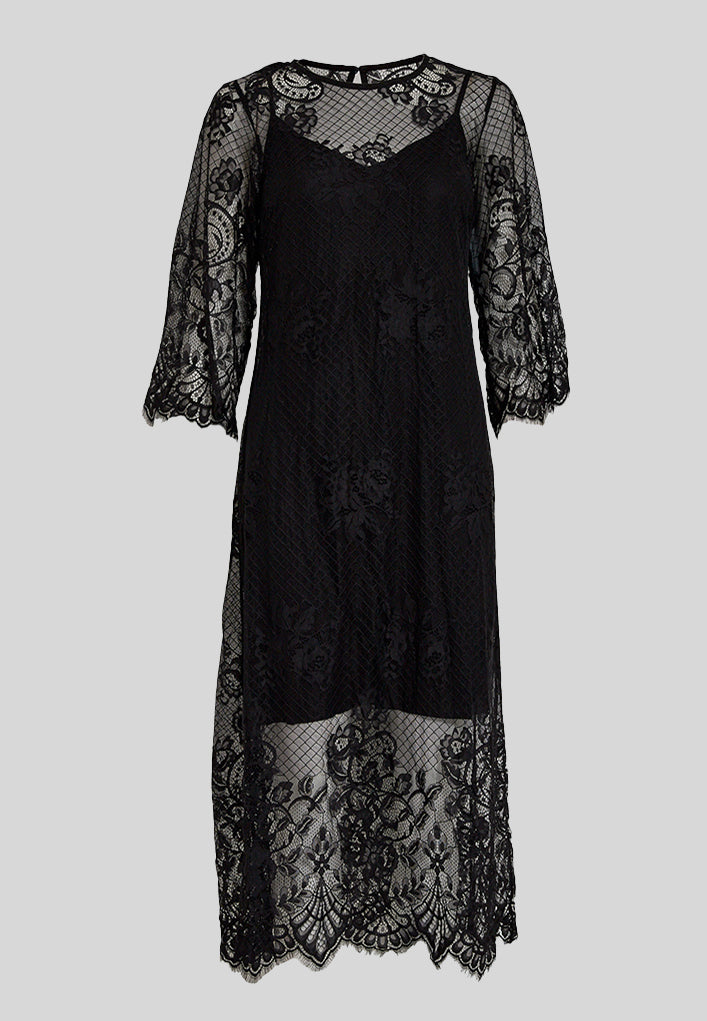 Minus MSDasha Midi Lace Dress Dress 100 Black