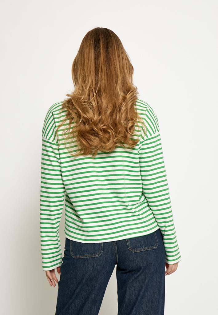 Minus MSDenisa Striped Long Sleeve T-shirt T-Shirt 3032S Greenbriar Stripe