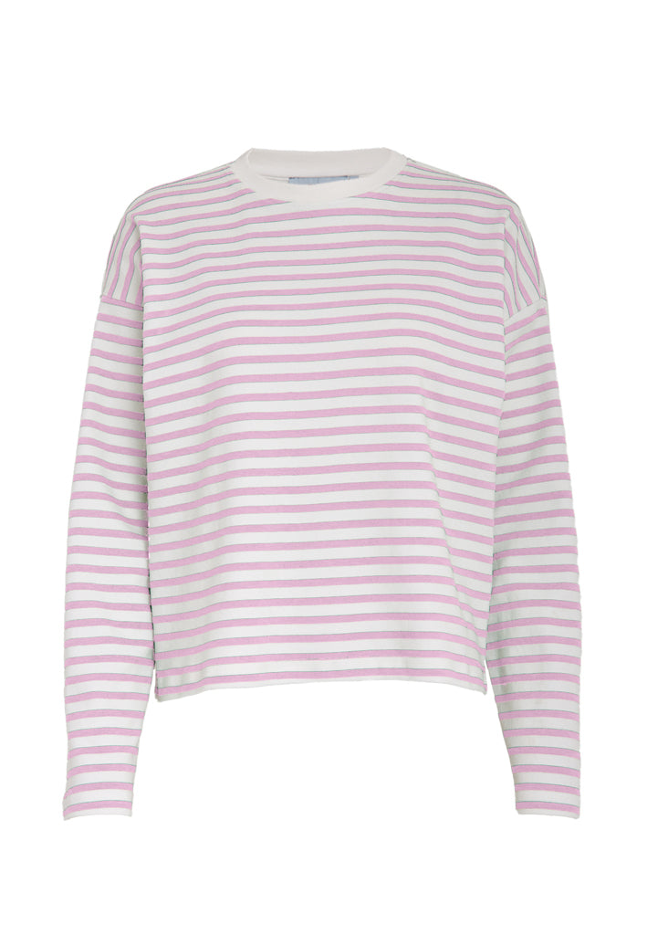 Minus MSDenisa Striped Long Sleeve T-shirt T-Shirt 4019S Prism Pink Stripe