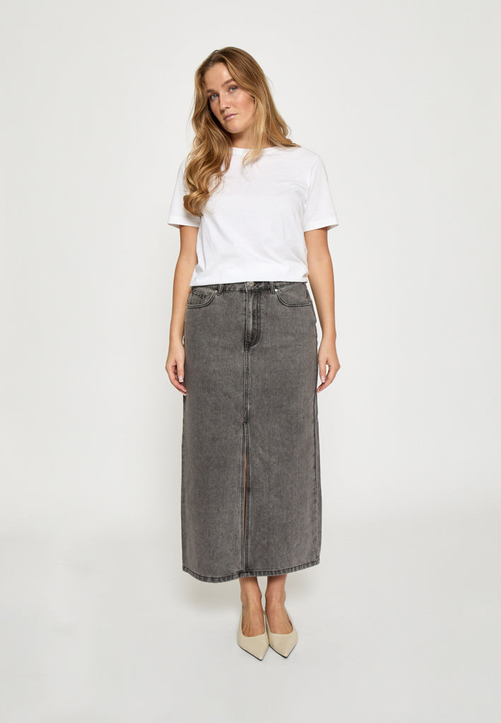 Minus MSDina Nova Midi Skirt Skirt 9300 LIGHT GREY WASH