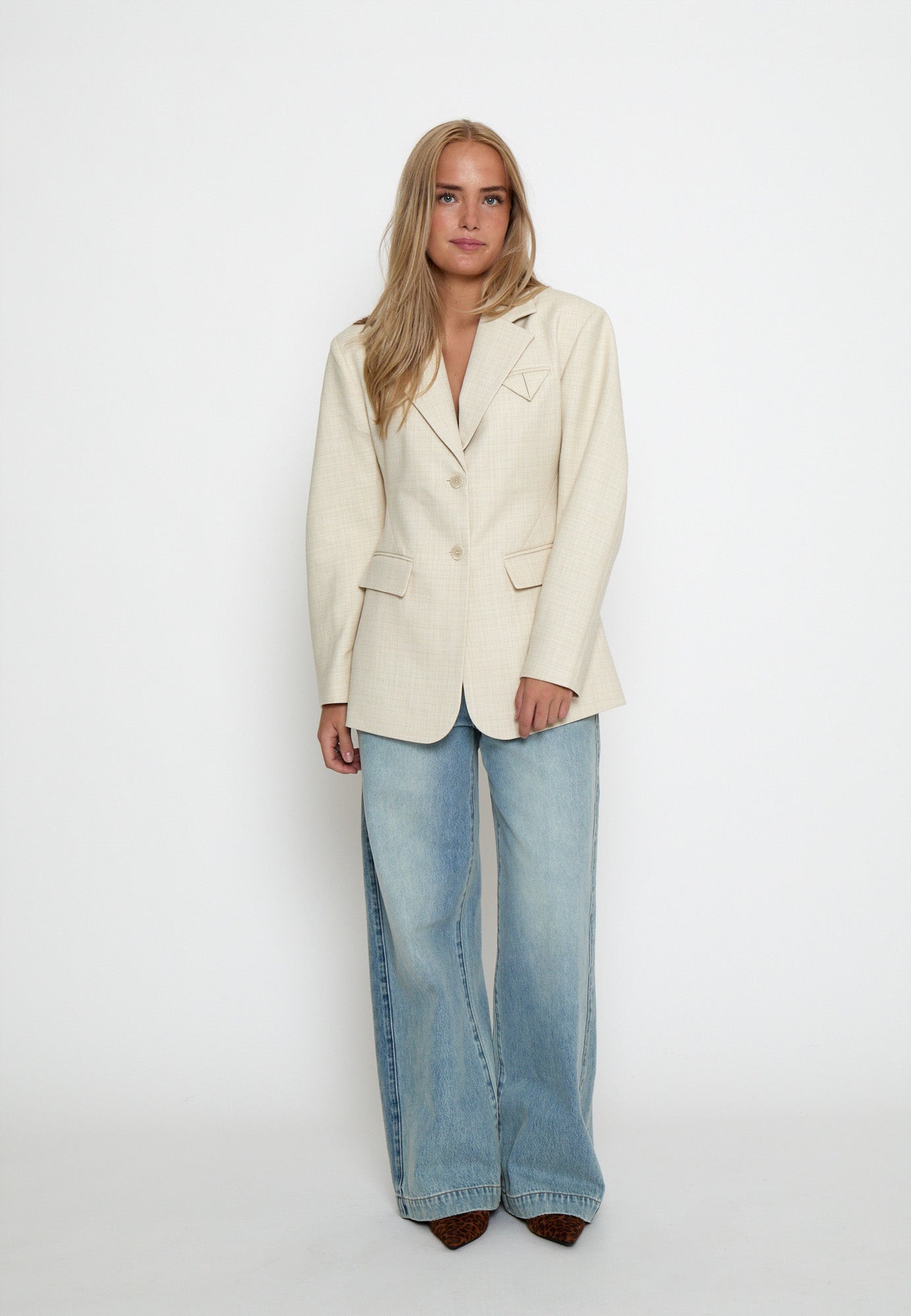 Minus MSEbony Blazer Blazer 9015 Sand Gray