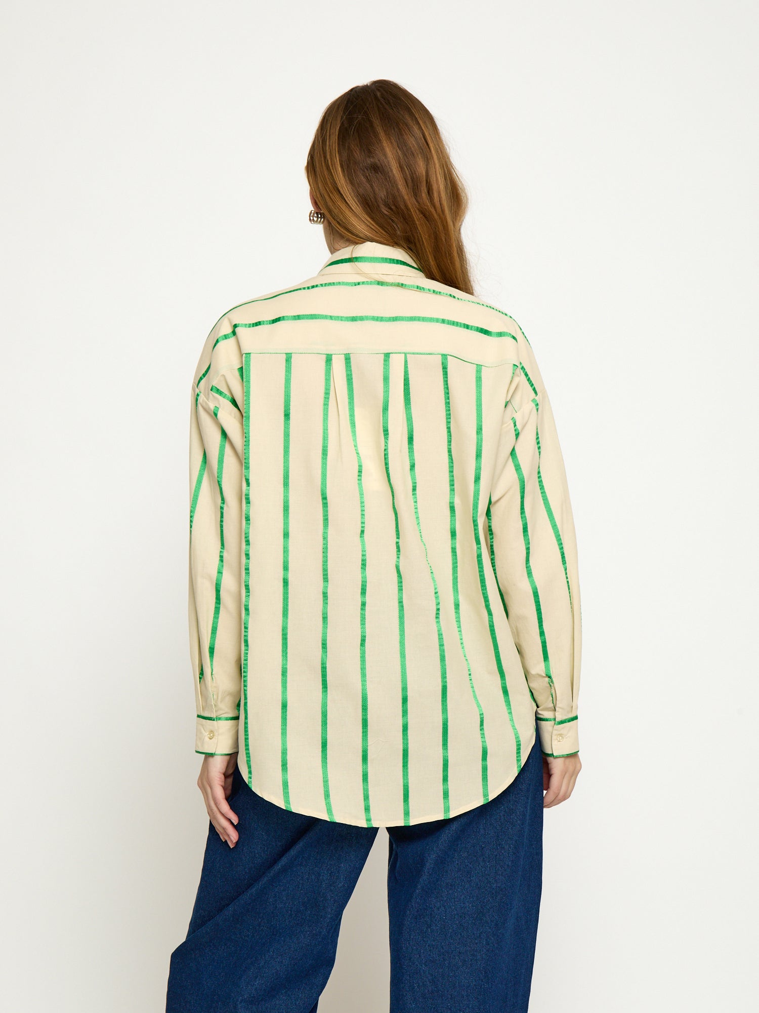 Minus MSEleni Oversize Shirt Shirt 3032S Greenbriar Stripe