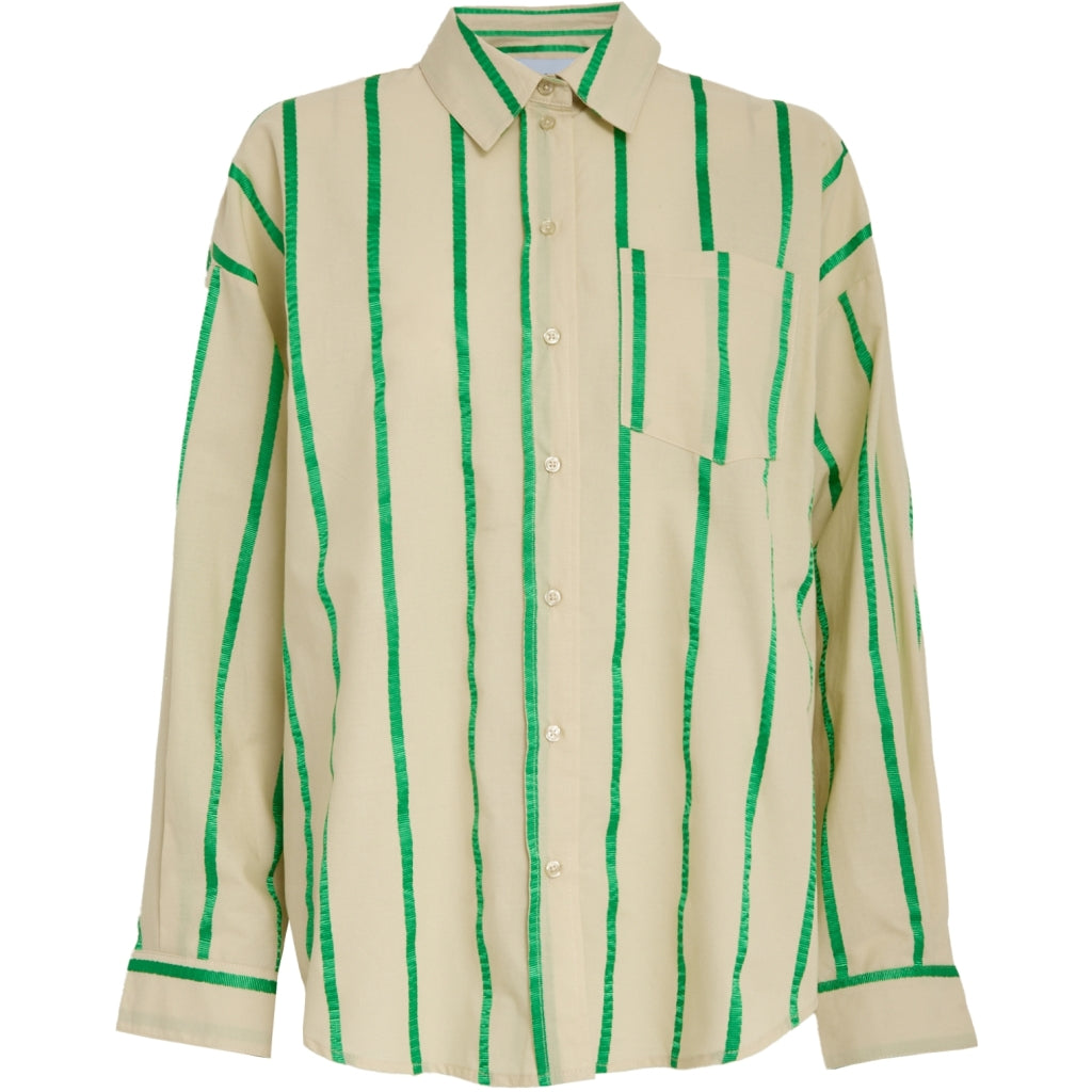 Minus MSEleni Oversize Shirt Shirt 3032S Greenbriar Stripe