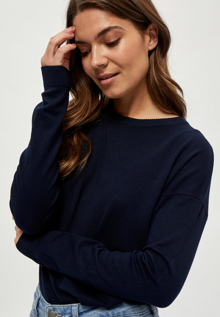 Minus MSElne Knit Pullover Pullover 542 Black Iris Solid