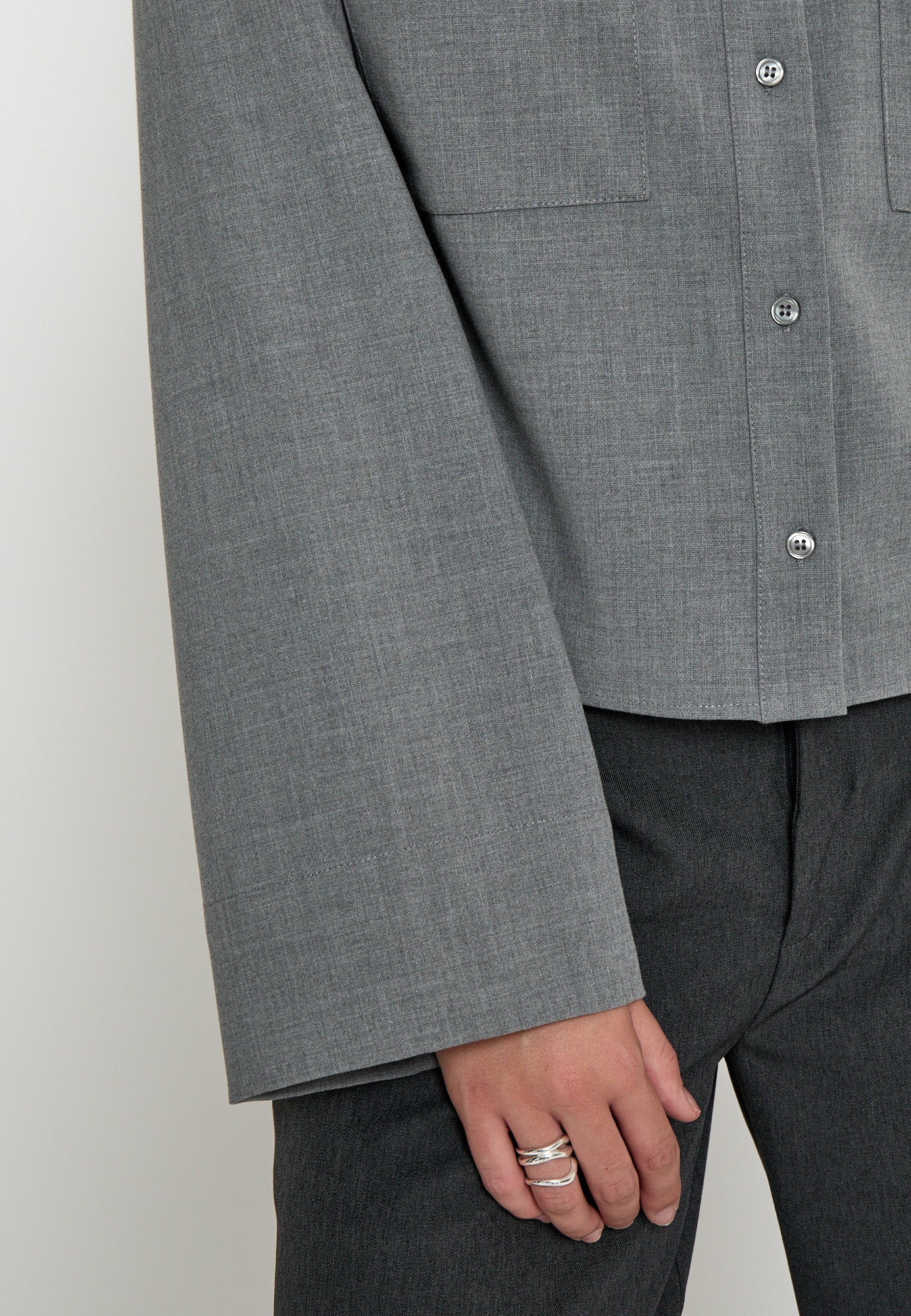Minus MSEmilie Shirt Shirt 112M Light Grey Melange