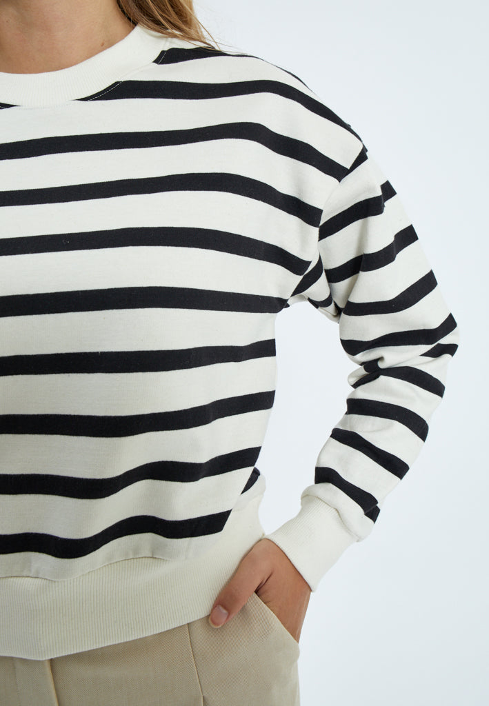 Minus MSEstella Sweat Sweatshirt 100S Black Striped