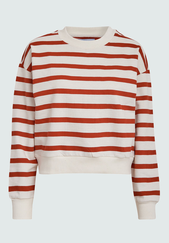 Minus MSEstella Sweat Sweatshirt 4175S Tomato Striped