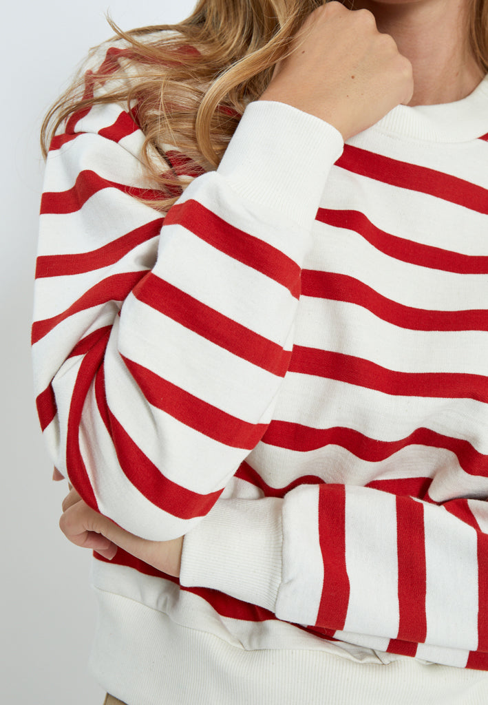 Minus MSEstella Sweat Sweatshirt 4175S Tomato Striped