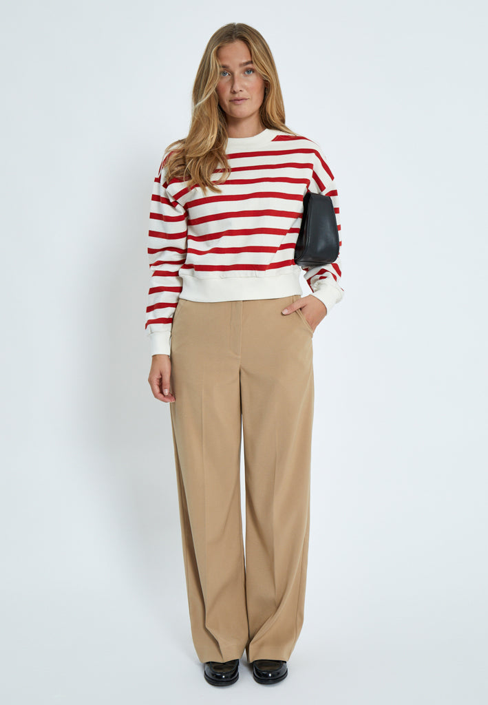 Minus MSEstella Sweat Sweatshirt 4175S Tomato Striped