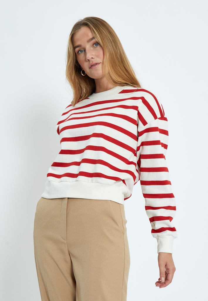 Minus MSEstella Sweat Sweatshirt 4175S Tomato Striped