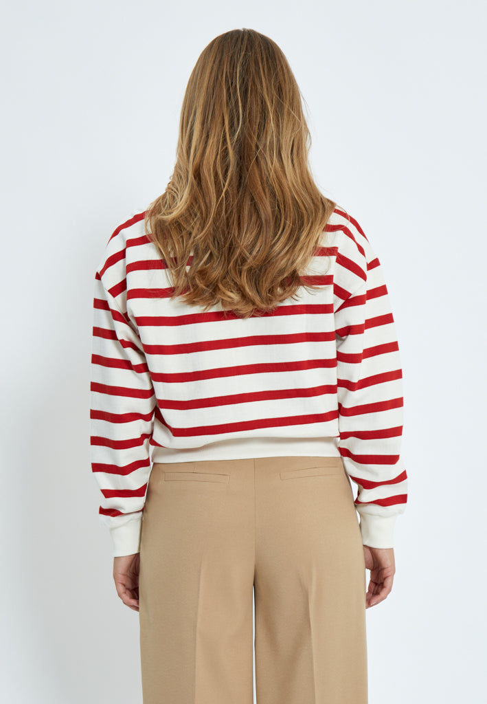 Minus MSEstella Sweat Sweatshirt 4175S Tomato Striped