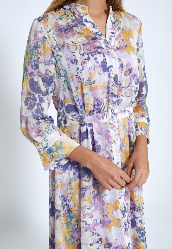 Minus MSFiline Midi Dress Dress 4239P Soft Lilac Print