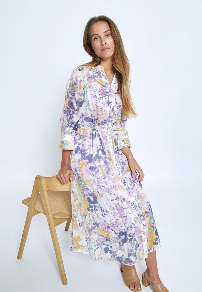 Minus MSFiline Midi Dress Dress 4239P Soft Lilac Print