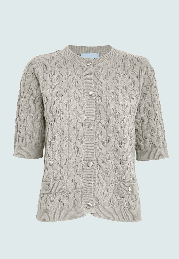 Minus MSFilucca Knit Cardigan Cardigans 9015 Sand Gray