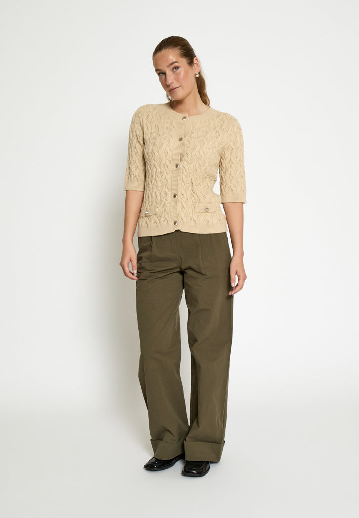 Minus MSFilucca Knit Cardigan Cardigans 9015 Sand Gray