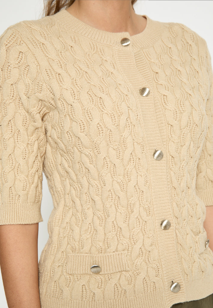 Minus MSFilucca Knit Cardigan Cardigans 9015 Sand Gray