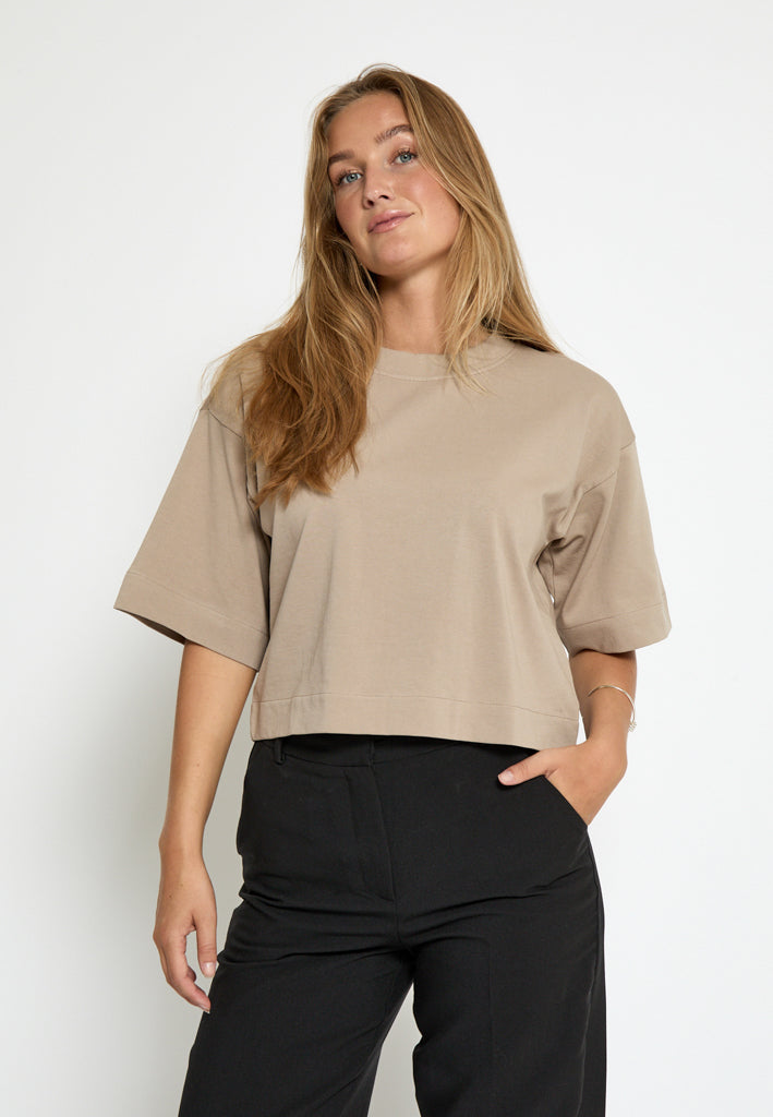 Minus MSGamma Cropped GOTS T-shirt T-Shirt 331 String Grey