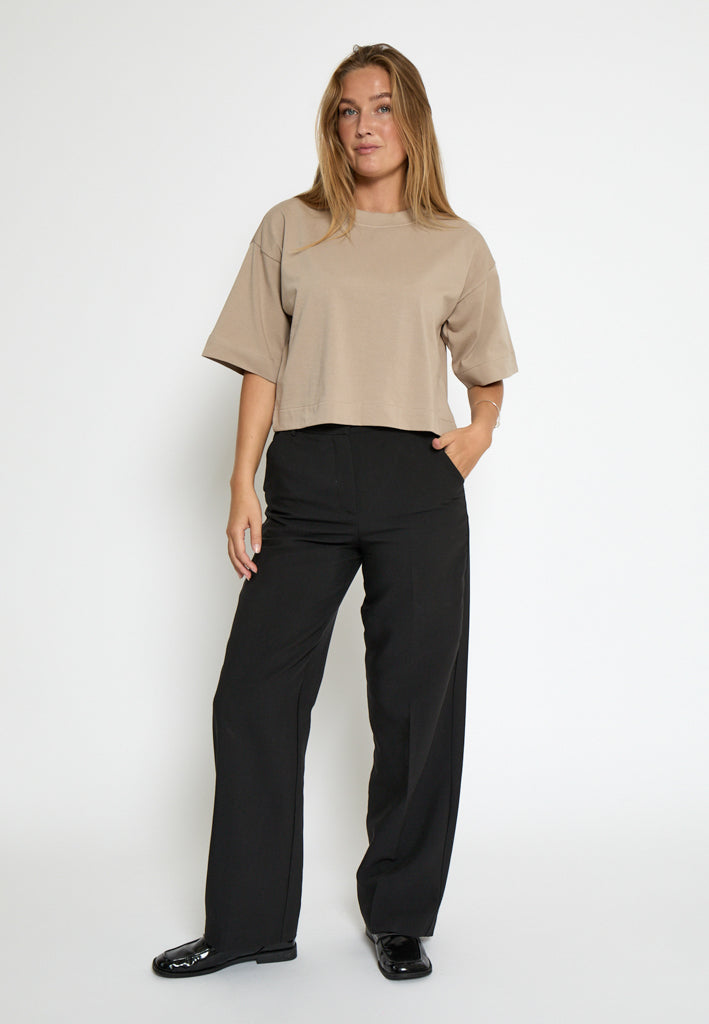 Minus MSGamma Cropped GOTS T-shirt T-Shirt 331 String Grey