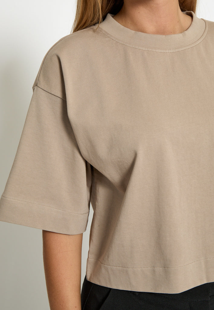 Minus MSGamma Cropped GOTS T-shirt T-Shirt 331 String Grey