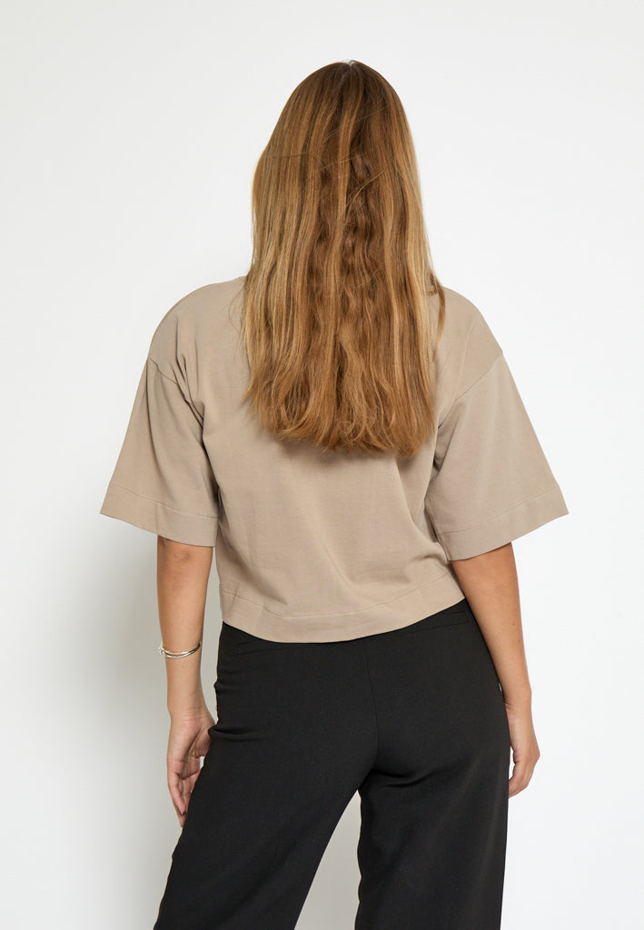 Minus MSGamma Cropped GOTS T-shirt T-Shirt 331 String Grey