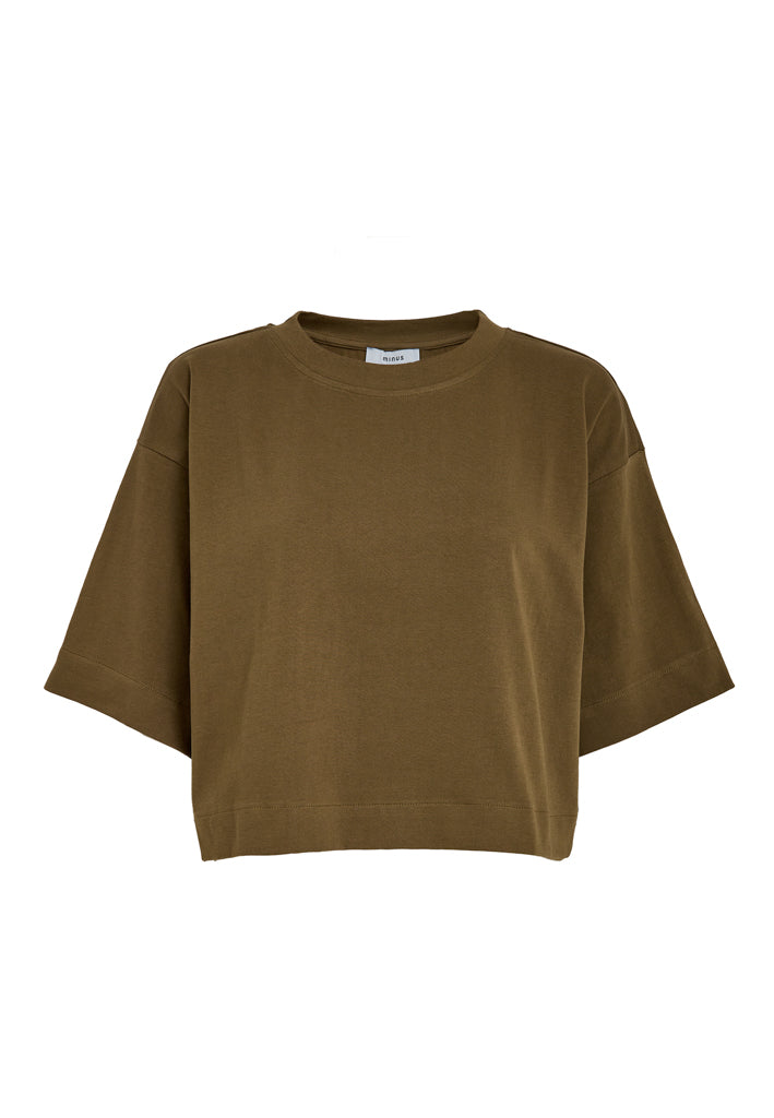 Minus MSGamma Cropped GOTS T-shirt T-Shirt 5168 Beech Green