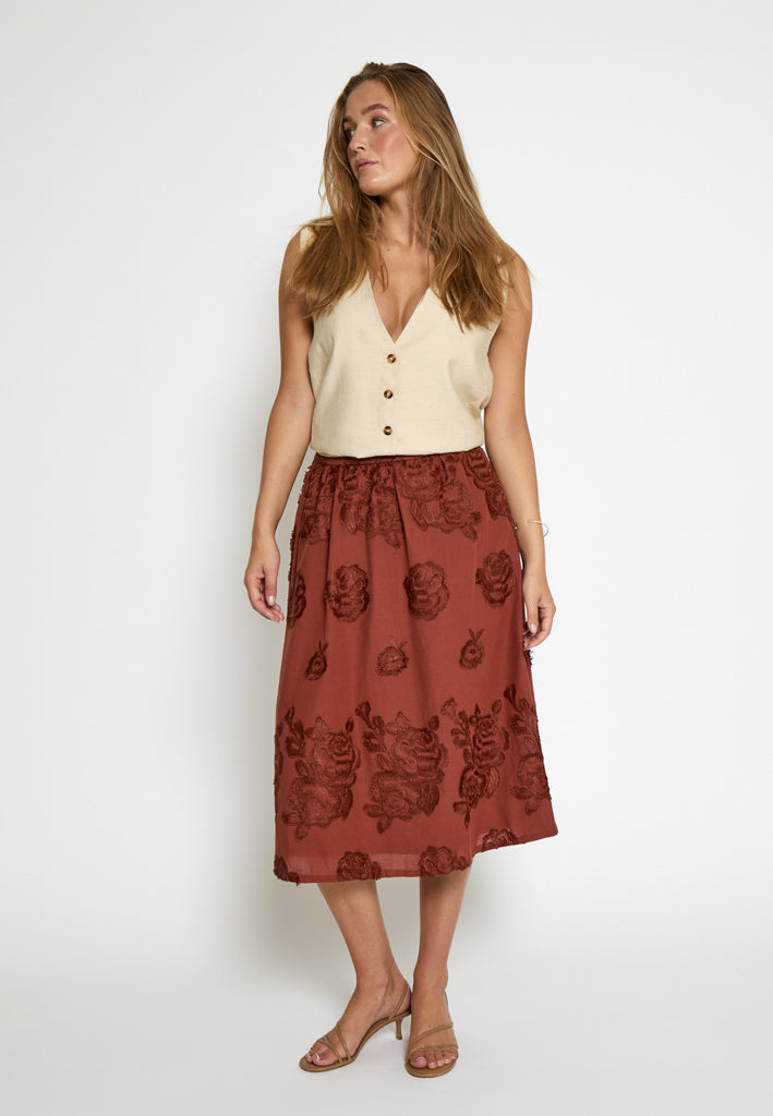 Minus MSGiana Midi Skirt Skirt 4800 Smoked Paprika