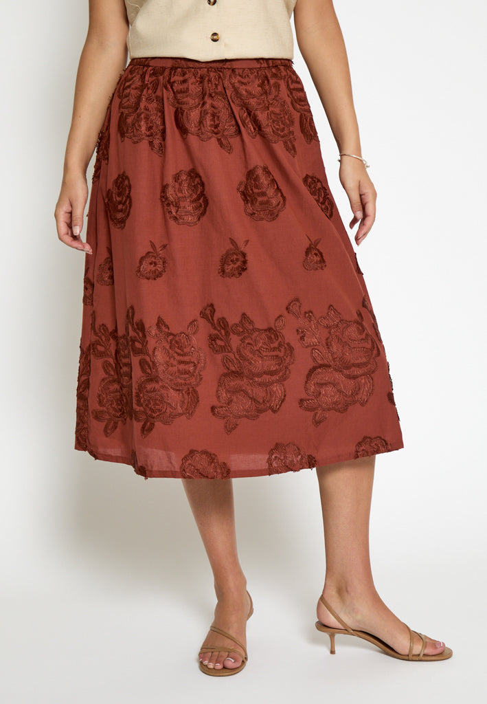 Minus MSGiana Midi Skirt Skirt 4800 Smoked Paprika