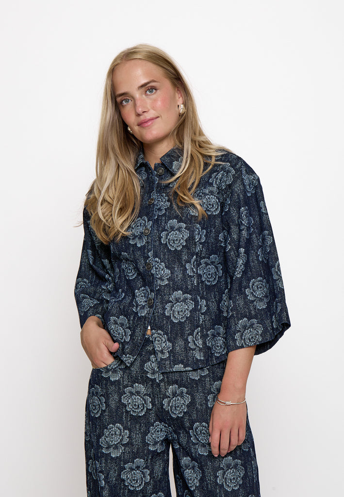 Minus MSHeather Shirt Shirt 006 Dark Denim