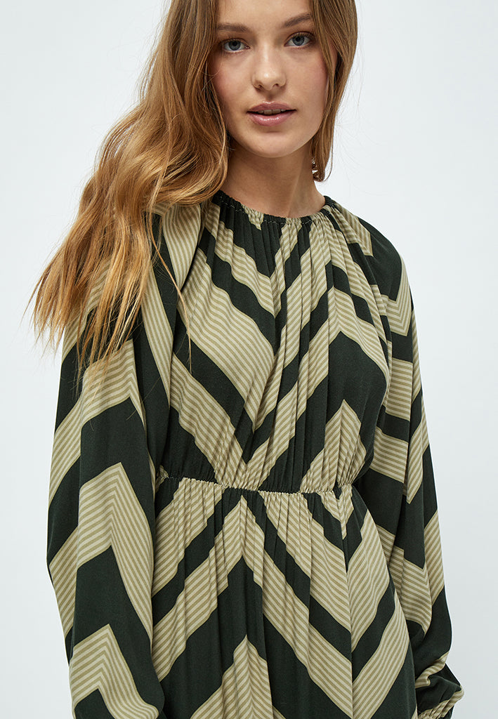 Minus MSJalia Balloon Midi Dress Dress 4112P Jungle Green Print