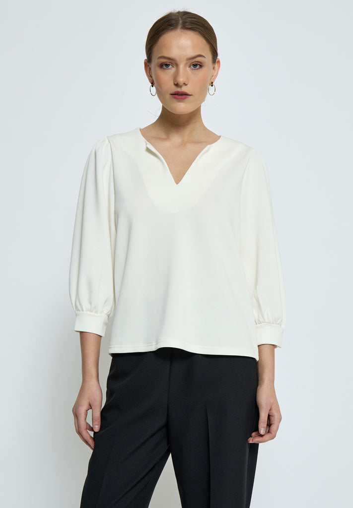 Minus MSJamila V Blouse Blouse 0175 Light Birch