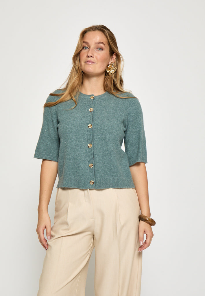 Minus MSJanna Knit Cardigan Cardigans 480M North Atlantic Mel.